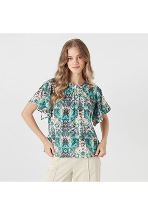 Blusa Cuello Redondo Manga Corta