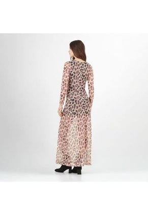 Vestido Cuello V Manga Larga