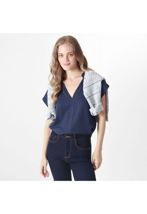 Blusa Cuello Neru Manga Corta