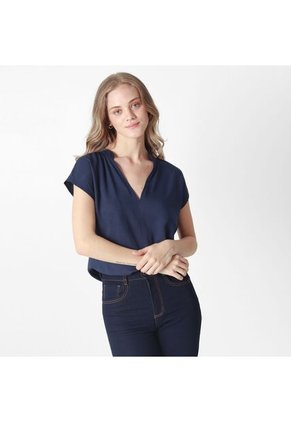 Blusa Cuello Neru Manga Corta