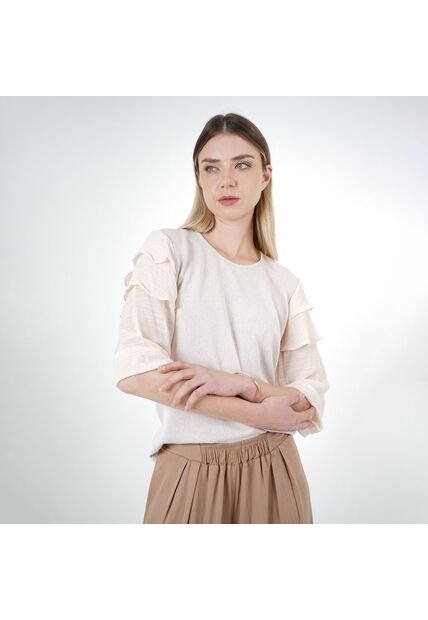 Camiseta Cuello Redondo Manga 3/Cuartos