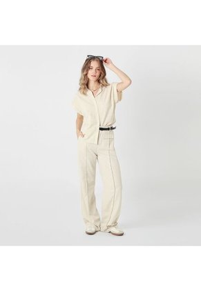 Blusa Cuello Camisero Manga Corta