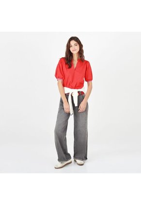 Blusa Cuello Neru Manga Corta