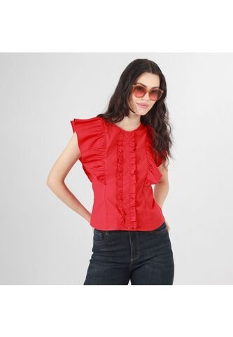 Blusa Cuello Redondo Manga Sisa FDS