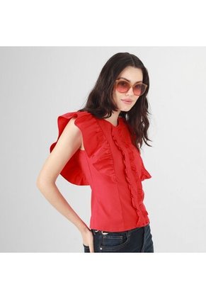 Blusa Cuello Redondo Manga Sisa