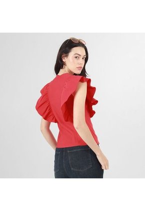 Blusa Cuello Redondo Manga Sisa