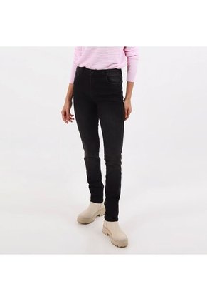 Jean Diva Tiro Medio Bota Recta