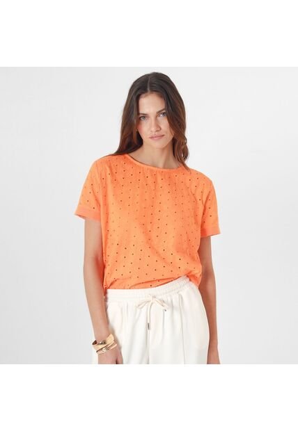 Blusa Cuello Redondo Manga Corta