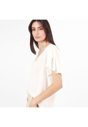 Blusa Cuello V Manga Corta
