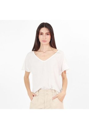 Blusa Cuello V Manga Corta