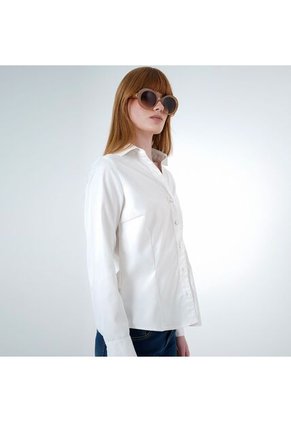 Blusa Cuello Camisero Manga Larga