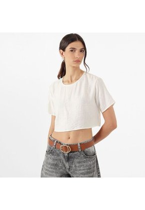 Blusa Cuello Redondo Manga Corta