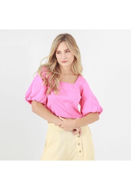 Blusa Cuello U Manga Al Codo