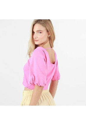 Blusa Cuello U Manga Al Codo