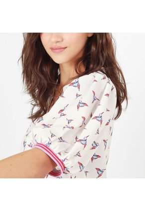 Blusa Cuello V Manga Corta