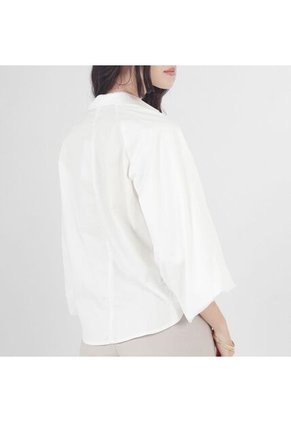 Blusa Cuello Camisero Manga 3Cuartos