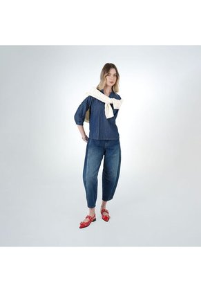 Blusa Cuello En V Manga 3/Cuartos