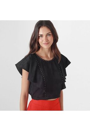 Blusa Cuello Redondo Manga Corta