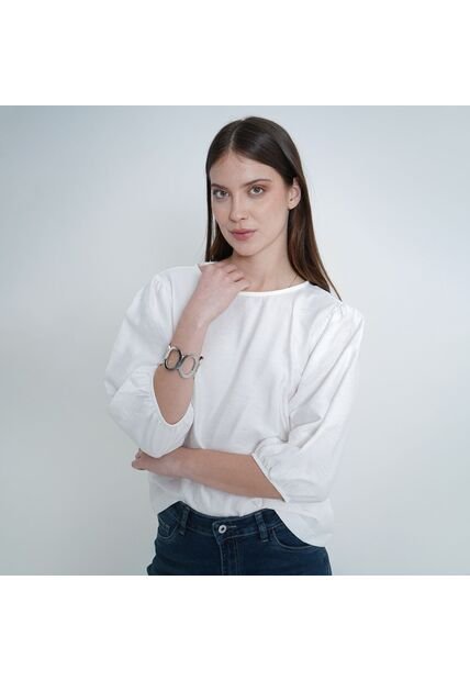 Blusa Cuello Redondo Manga 3/ Cuartos