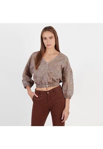 Blusa Cuello V Manga 3cuartos FDS