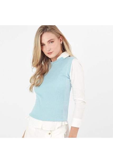 Sweater Cuello Redondo Manga Sisa