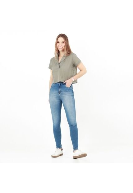 Jean Ilussion Tiro Medio Bota Skinny