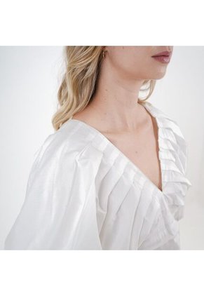 Blusa Cuello V Manga Corta