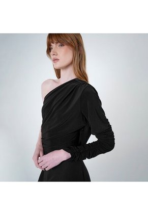 Enterizo Cuello Asimetrico Manga Larga