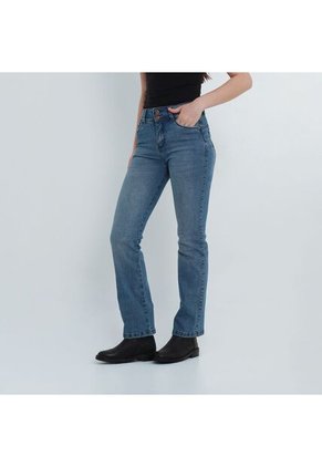 Jean Tiro Medio Bota Flare