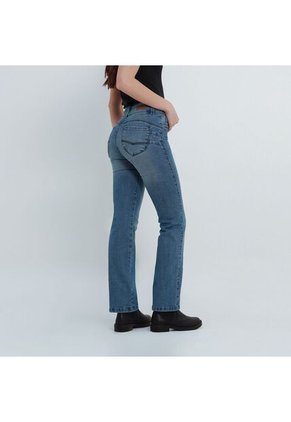 Jean Tiro Medio Bota Flare