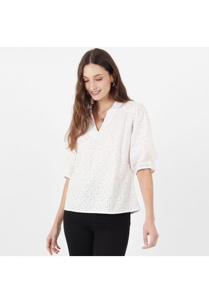 Blusa Cuello V Sport Manga 3Cuartos