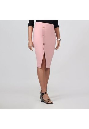 Falda Midi Con Abertura