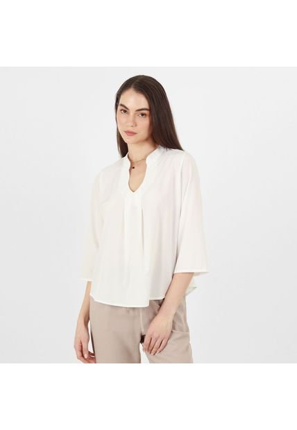 Blusa Cuello V Neru Manga 3Cuartos