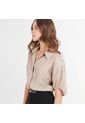Blusa Cuello Camisero Manga 3Cuartos de FDS