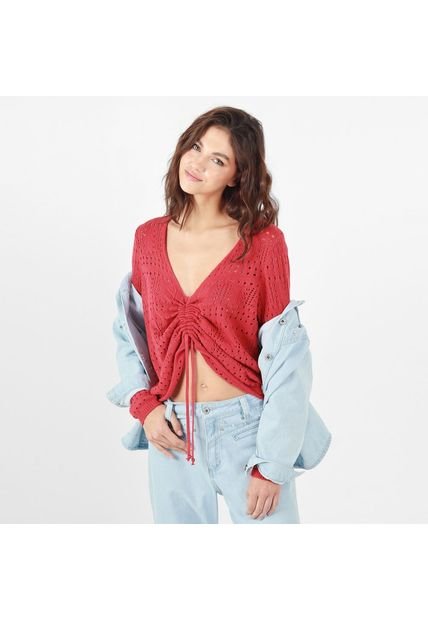 Sweater Cuello V Manga Larga