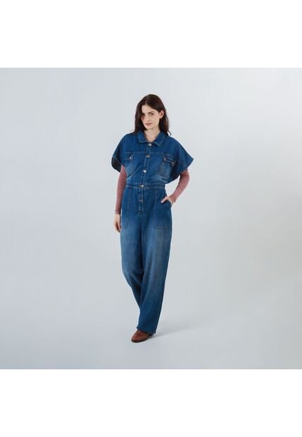 Enterizo Cuello Camisero Manga Sisa