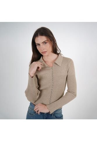 Sweater Cuello Camisero Manga Larga FDS