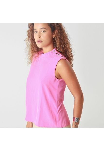 Blusa Cuello Alto Manga Sisa