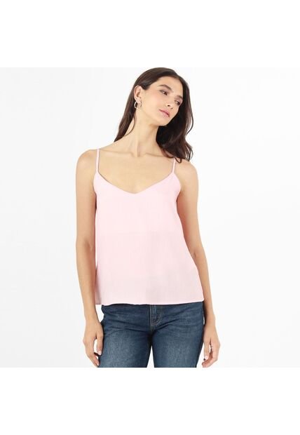 Blusa Cuello V Manga Tiras