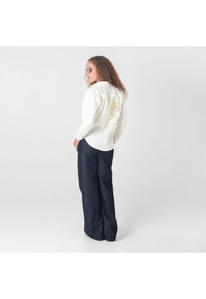 Blusa Cuello Camisero Manga Larga