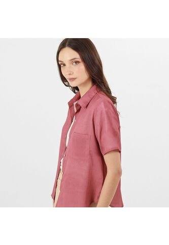 Blusa Cuello Camisero Manga Corta FDS