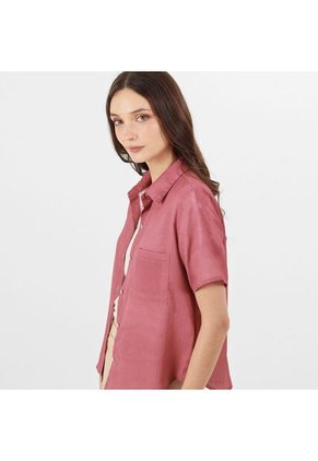 Blusa Cuello Camisero Manga Corta