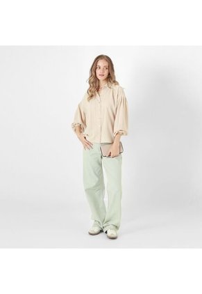 Blusa Cuello Camisero Manga Larga