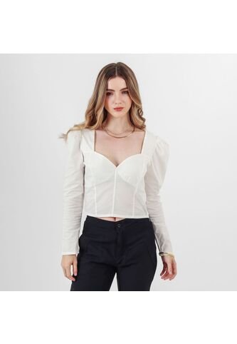 Blusa Cuello V Manga Larga FDS