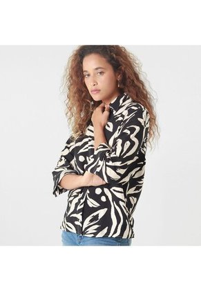 Blusa Cuello Camisero Manga Larga