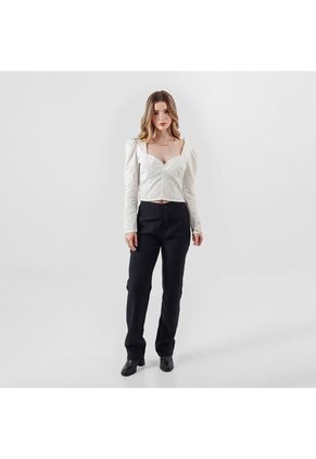 Blusa Cuello V Manga Larga