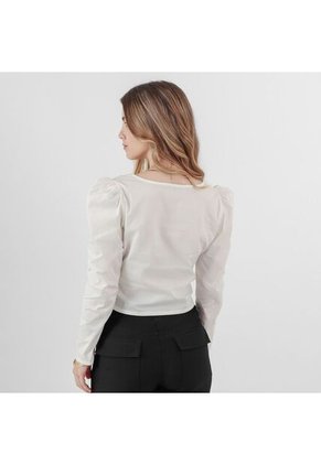 Blusa Cuello V Manga Larga