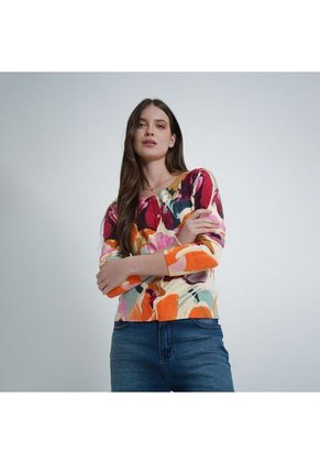 Sweater Cuello V Manga Larga