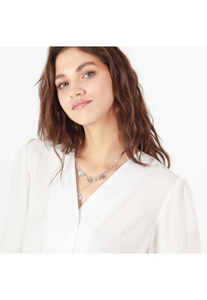 Blusa Cuello V Manga Al Codo
