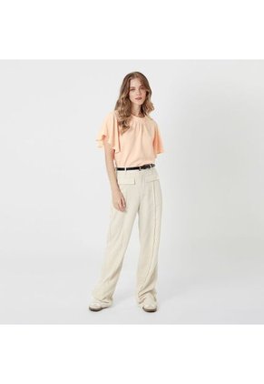 Blusa Cuello Redondo Manga Corta